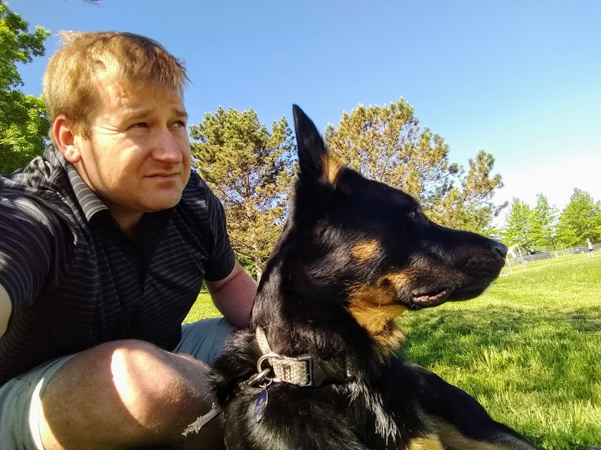 Thomas with his dog